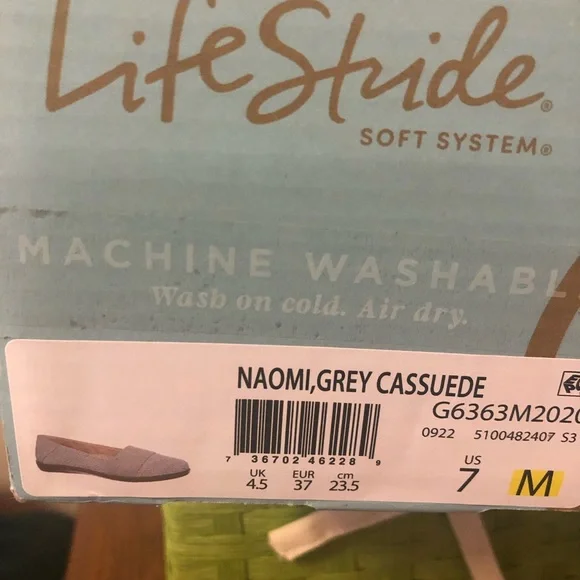 Life Stride slip-on grey loafer. Size 7M - Picture 2 of 3